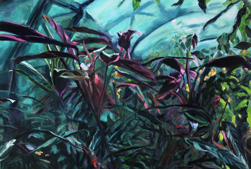 'Tropical Glasshouse, Botanic Gardens' by artist Thomas Cameron